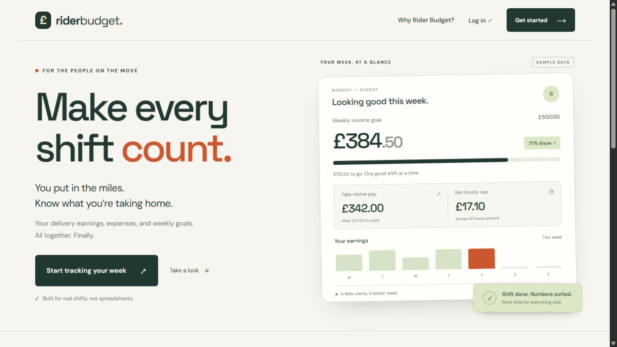 Rider Budget project preview